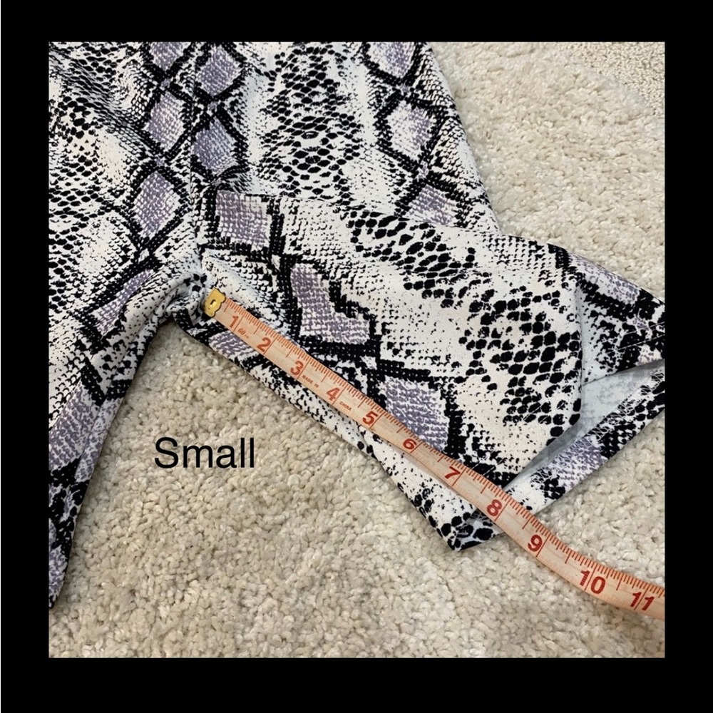 Biker shorts snakeskin animal print small medium large NWT - Picture 9 of 16